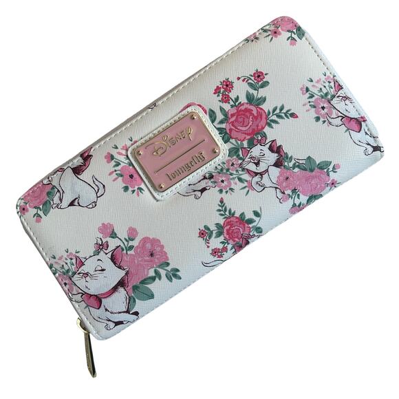 Loungefly Handbags - Like new! Loungefly Disney Marie Aristocats Floral Wallet Full Zip Coquette